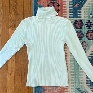 BP basics ribbed knit pastel green turtleneck